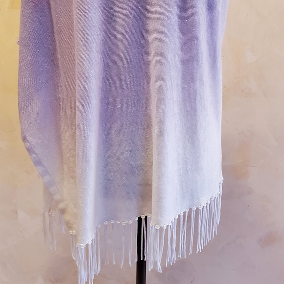 LILLY PULITZER MARIN OMBRE SWEATER WRAP FRINGED LILAC VERBEN BEACH BLISS ONE SIZ - Picture 6 of 16
